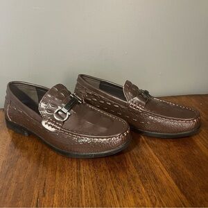 Alcubieree Sport Tan Brown Leather Reflexology Loafers Side‎ Zip Mens Shoes Alcubieree Men main image 3